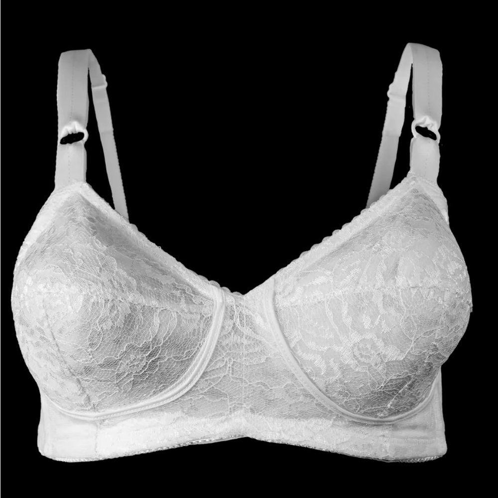 NWT Pinup Style Rago 2101 Expandable Cup Wireless Shaper Bra Size 38B Vintage